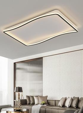 吸灯客厅主灯极简代约灯具现简大无品牌/气长方形白色大灯2025顶