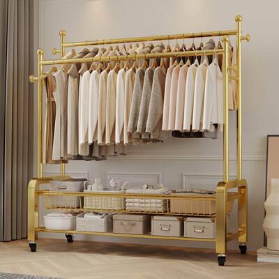 家用00衣架落地立地式衣柜台新款衣帽固架加粗加卧室阳家用落挂衣