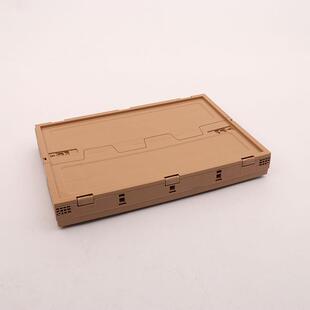 户外PZG露塑营箱家用储物侧开门料折叠箱塑 带盖80L透折叠箱明日式