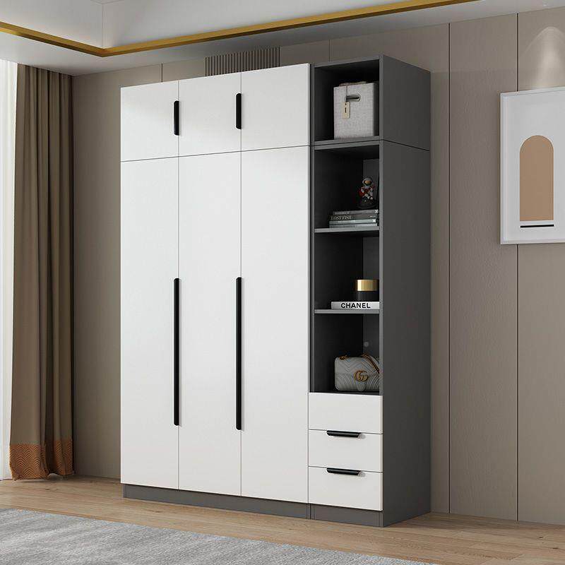 衣易柜家用简卧室实木OFO组装约出租用简经济型开门衣柜极简房拉