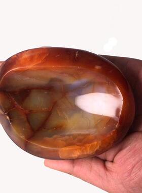 然玛瑙原石烟灰缸玉红天玛瑙台摆件WBO原石笔洗砚髓摆件