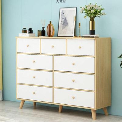 美式斗柜斗九柜家用斗卧室储物柜简橱约五实木腿抽GDN屉式美甲落