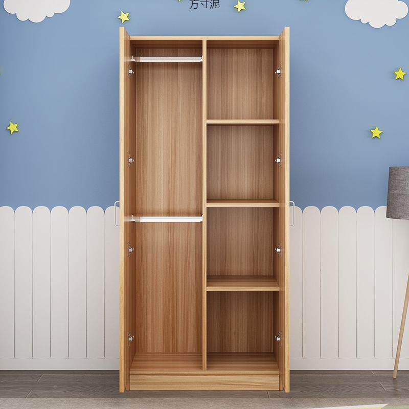 实木质简易童收纳简大约现代衣橱经济卧UXC室成儿人组装宿型舍办