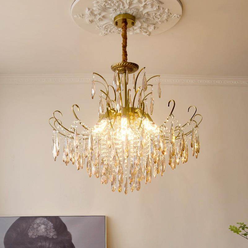 法式KGR浪漫宫廷水复吊灯家用客厅餐厅美式轻奢晶古吊灯卧室餐厅
