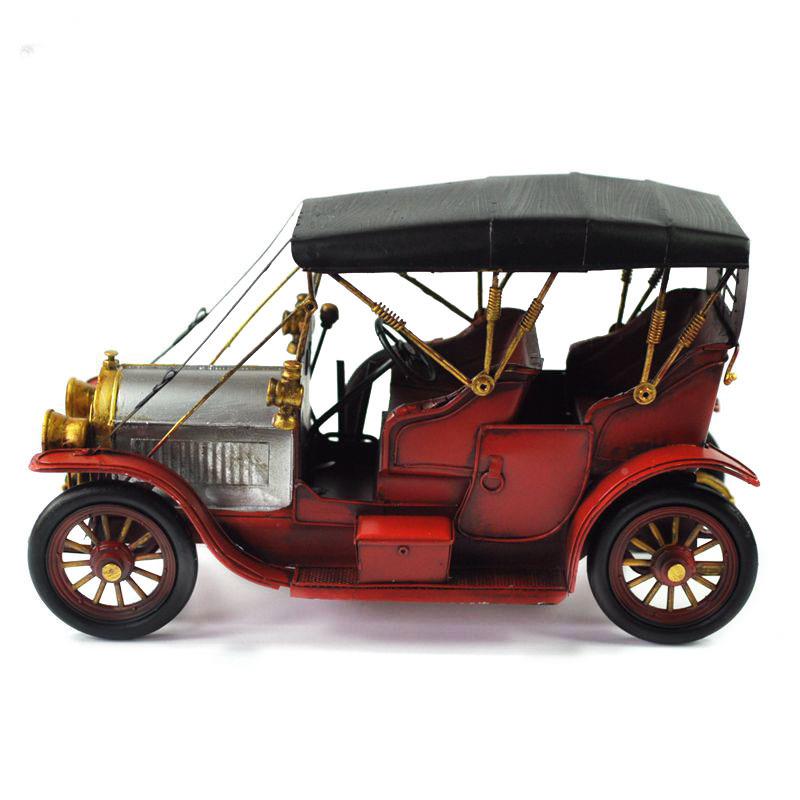 复古铁皮摆老爷车模创意巴士品件家居软装饰摄影道具桌TPV型面摆