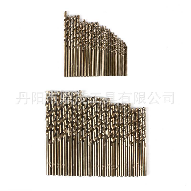 现货含钴全磨麻花钻51PC1-6mm钻头塑盒套装M35不锈钢直柄麻花钻