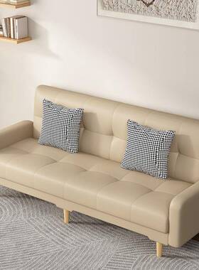 皮革沙发小户型ZRF三租人房公客厅卧室发廊寓公沙发皮办艺折叠床