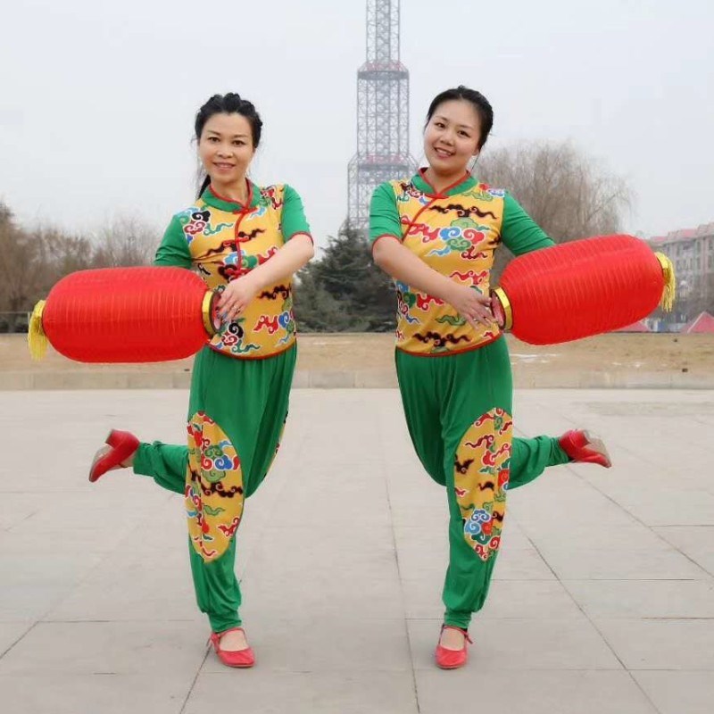 云裳祥云秧歌广场舞服装新款套装B民族舞蹈服演出服成人女灯笼裤