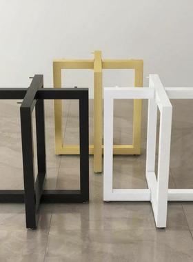 简约铁艺桌子腿圆桌脚架底座茶台餐桌桌脚洽谈桌实木板材桌腿支架