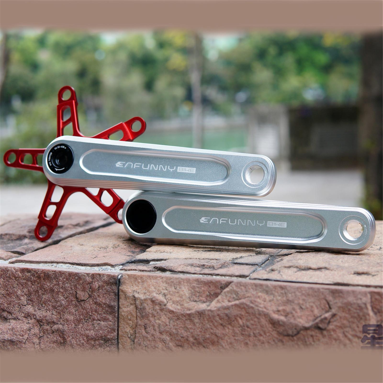 CNC铝7075 A1超轻曲柄中空一体EAFUNNY单牙盘折叠车8钉陶瓷中轴