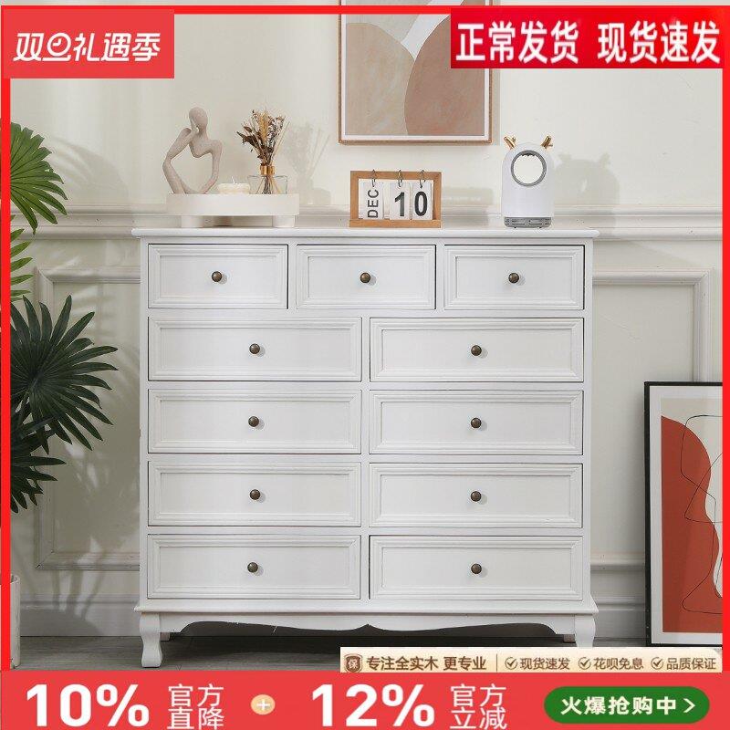 实木五斗橱靠墙简约五斗柜 卧室抽屉式储物柜 客厅现代木柜泡桐木