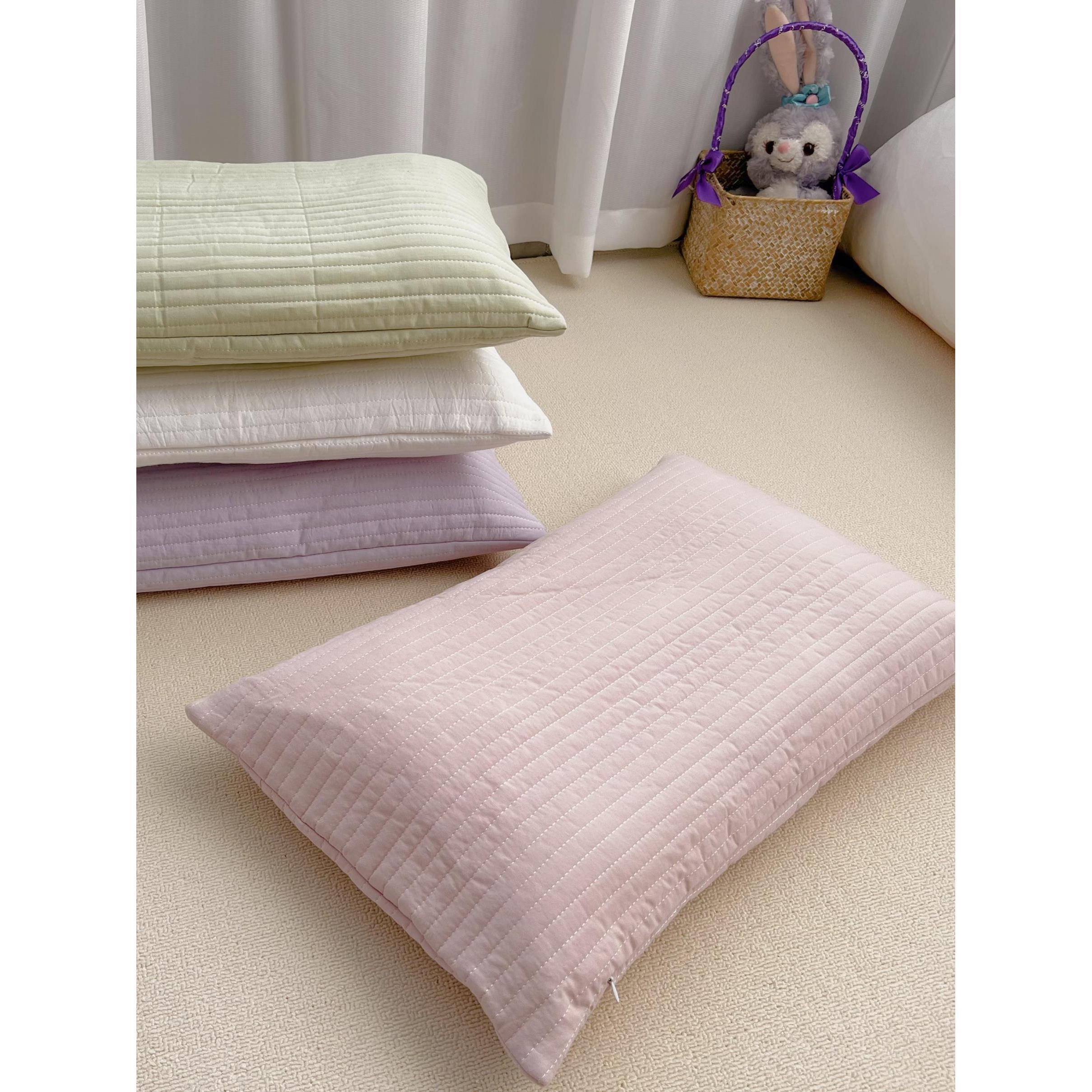 a类儿童枕套乳胶枕头皮30*50/35*55/40*60/48*74纯棉绗缝枕芯套