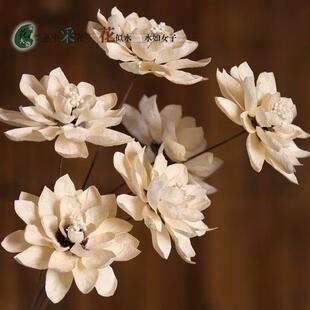 雪莲花干花彷真花束插花假花彷真花文艺装饰花客厅落地假花欧式