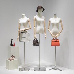 服装店橱窗半身假人偶模特人台高档挂件手女装模特道具全身展示架