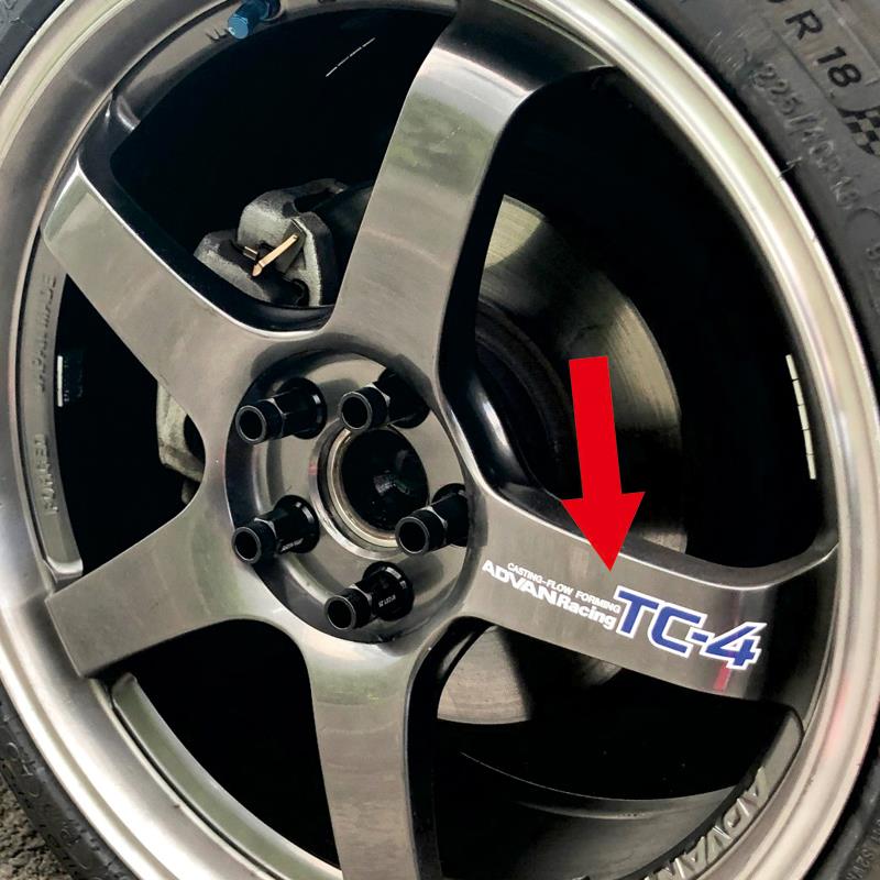 适用于ADVAN racing TC-4改装轮毂贴纸TC4胎铃修覆贴花