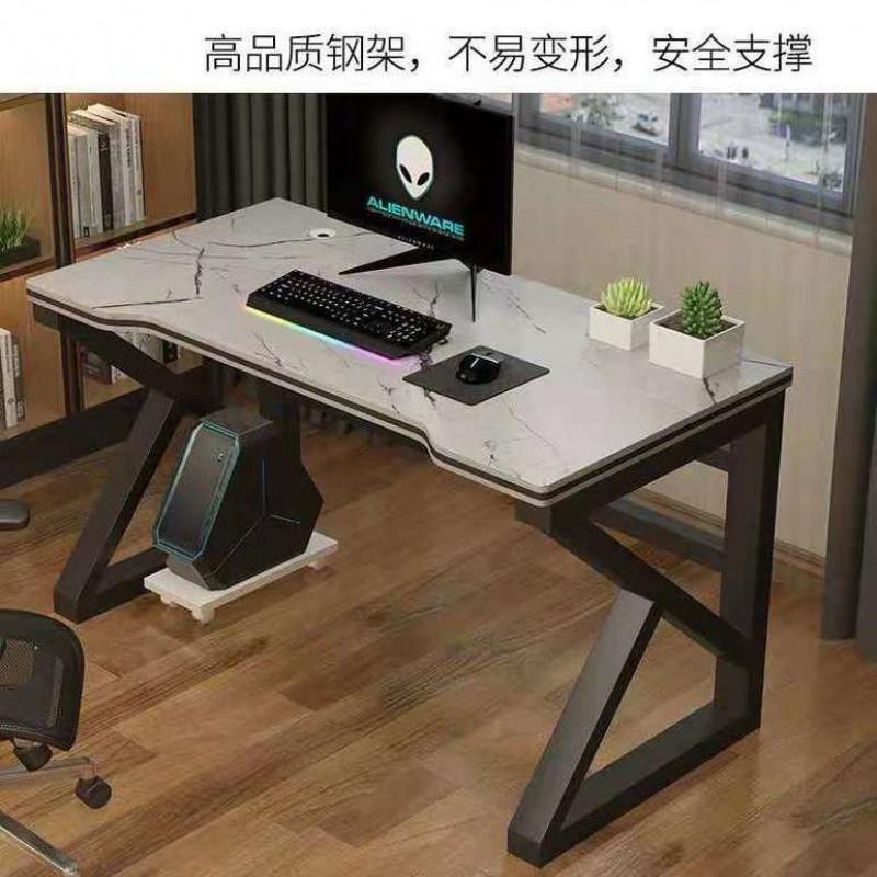 Kk电脑桌台代式家用办公桌子书桌卧a室边桌简约TQL现学床生学习桌