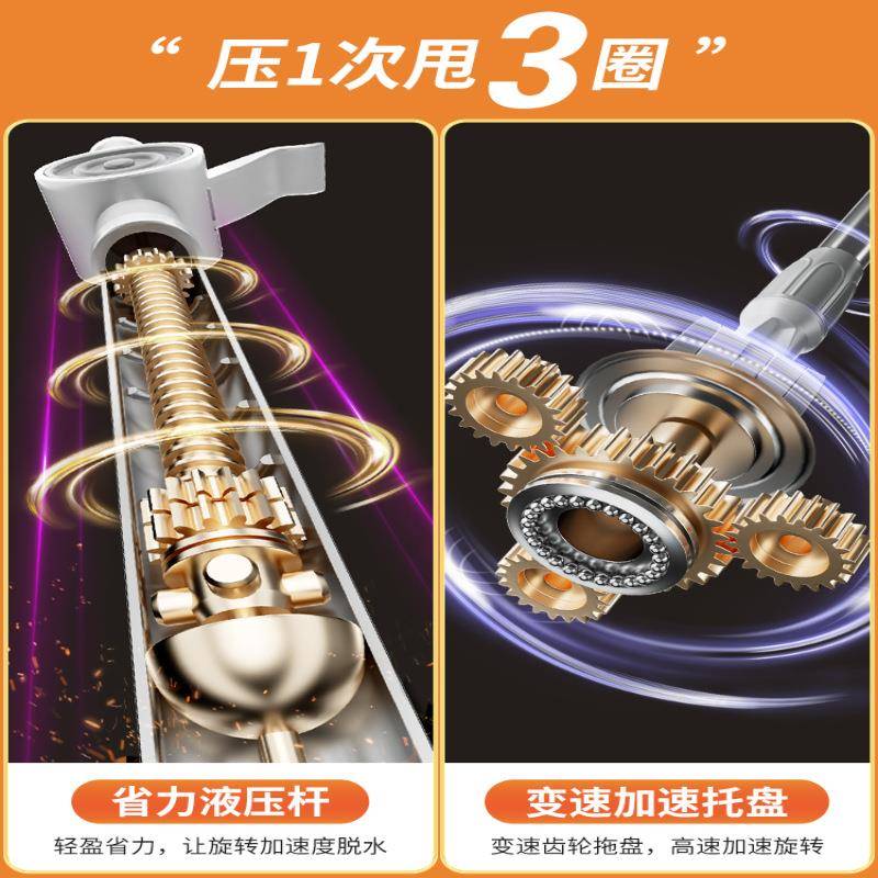 洗拖把旋转家用0一拖净224新免手拖布桶自款动甩干脱水430拖地拖