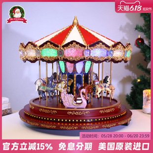 Mr.Christmas旋转木马音乐盒摆件生日情人节圣诞礼物女孩女生女友
