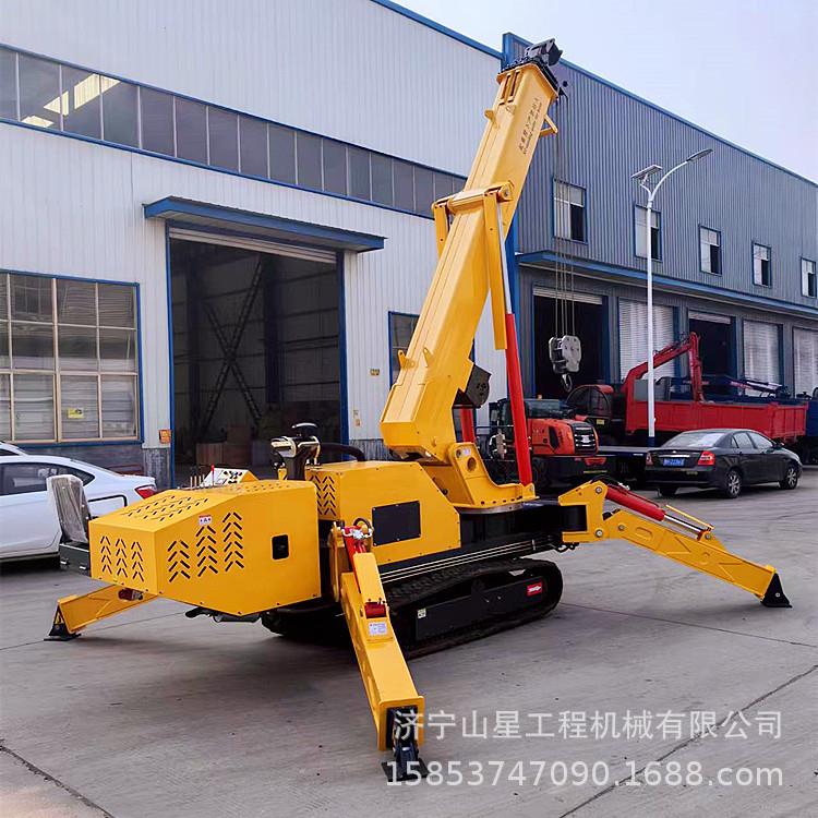 按需加工蜘蛛式履带吊管道可通行80cm宽起重机-12T钢制履带吊机