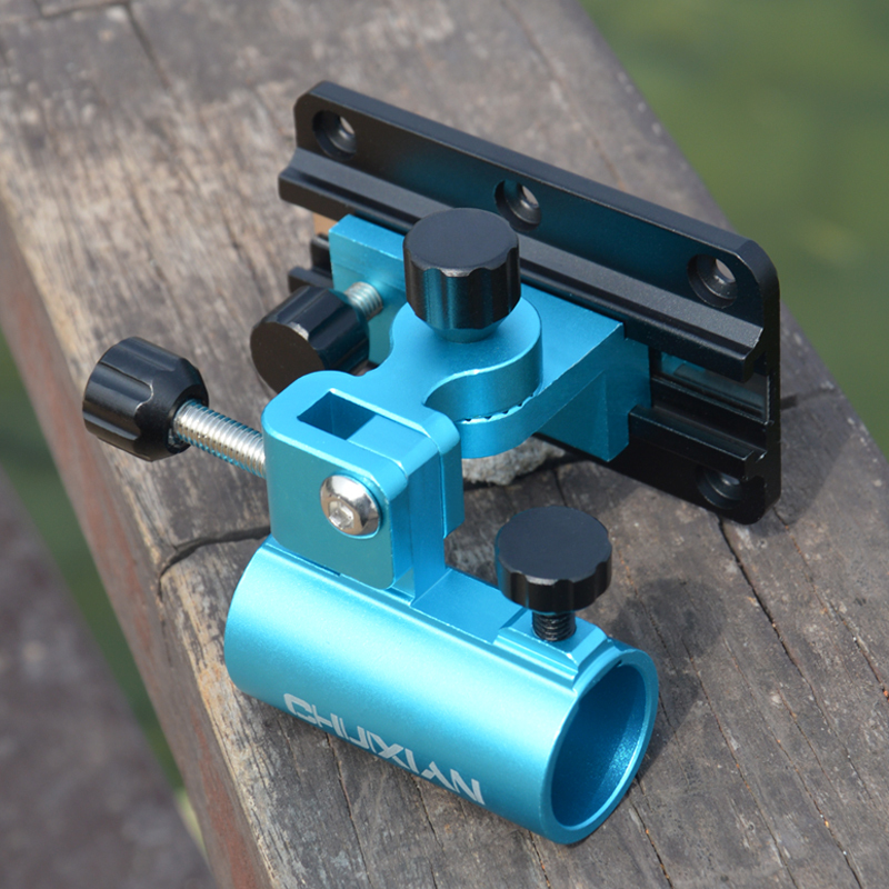 钓箱拐角炮台支架万向旋转钓箱配件铝合金通用炮台座加厚炮台架