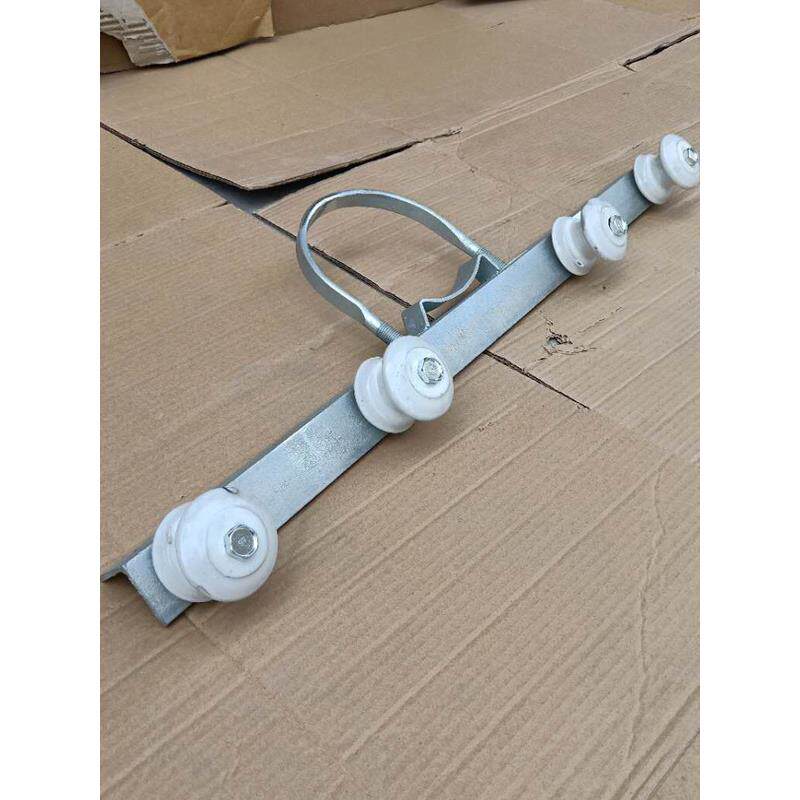 横担电线瓷瓶电力支架线缆杆加厚热镀锌角铁五金抱箍固定拉2线4线