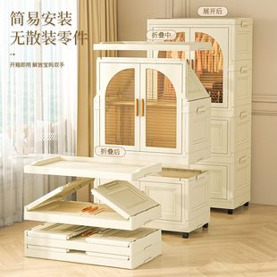 简易衣柜家用儿童衣服收纳柜子宝宝婴儿卧室储物小衣橱塑料 免安装