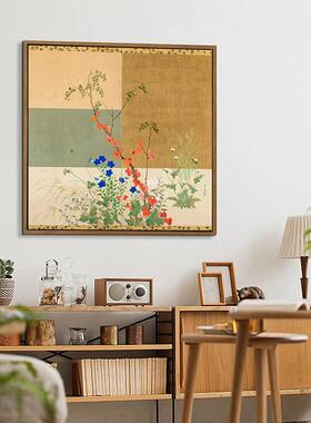 春与秋现新中式花日式风景琳派名作客厅玄关卧室墙面装饰挂画