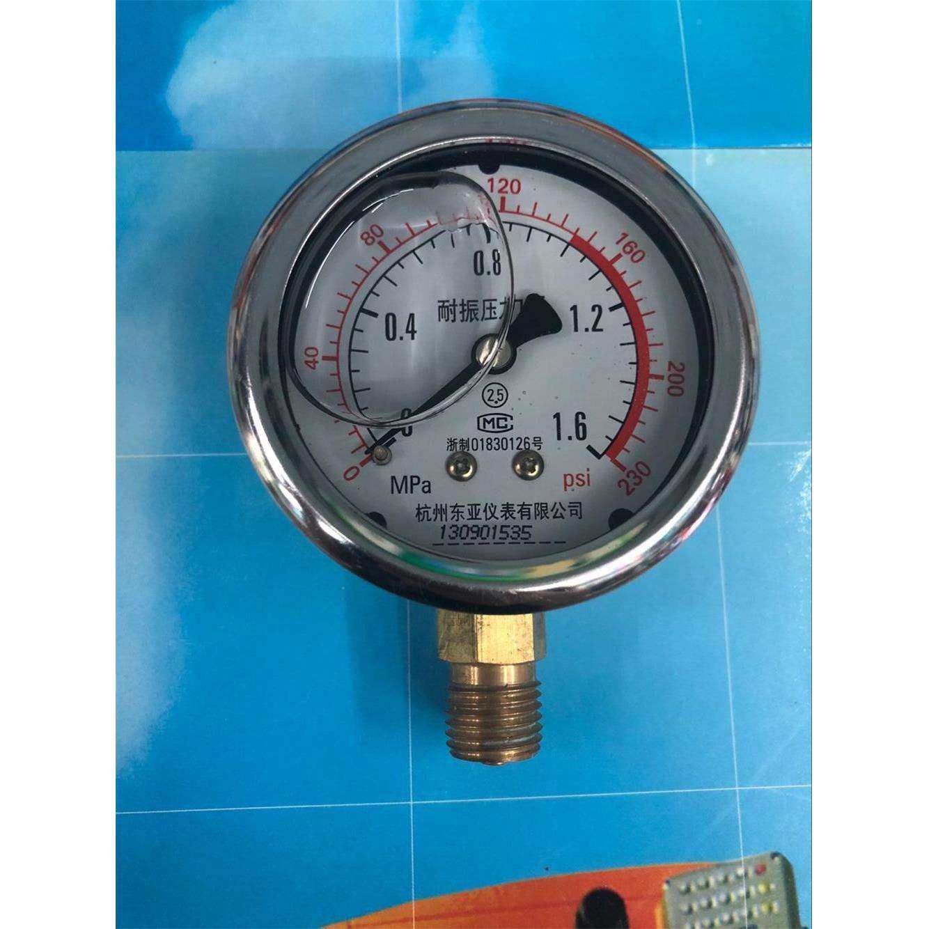 杭州东亚YN60耐震油压表0.6 1 1.6 2.5 4 6 10 16 25 40 60MPA