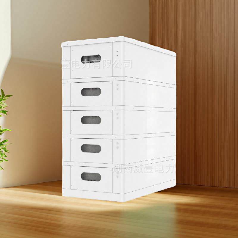 48V 51.2V离网型家用太阳能储能电源系统200AH可堆叠电池带防水