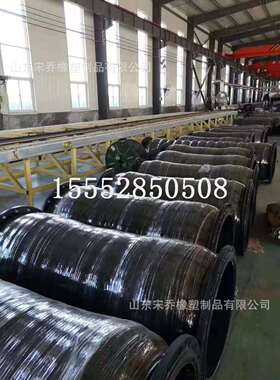 疏浚胶管DN100mm-2000mm法兰吸排钢丝胶管大口径法兰吸排管