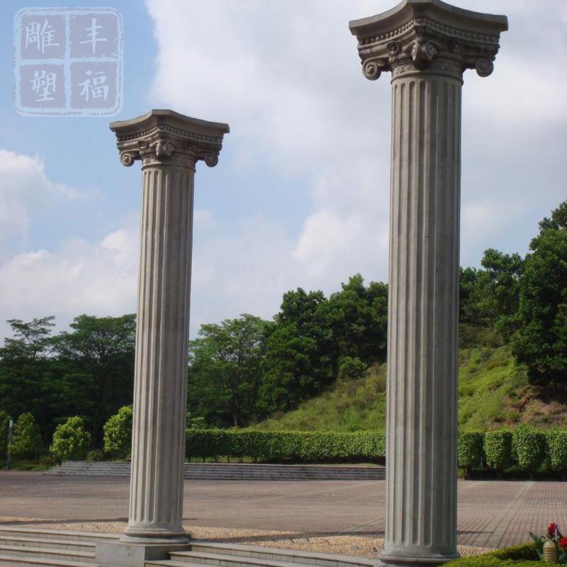 大理石欧式石柱雕塑 文化广场石材柱子 欧式装修室内外别墅石柱子