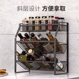收加厚钢调料味品调纳神台nXsZXSzR面壁挂架子器用品家用大全厨房