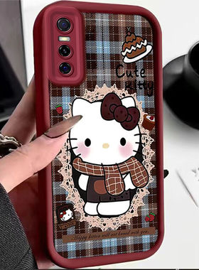 适用vivoY73S手机壳v2031a新款vivos7e软硅胶v2031ea保护套viv0s7e活力版vivy全包防摔vovoy潮女vivov卡通猫