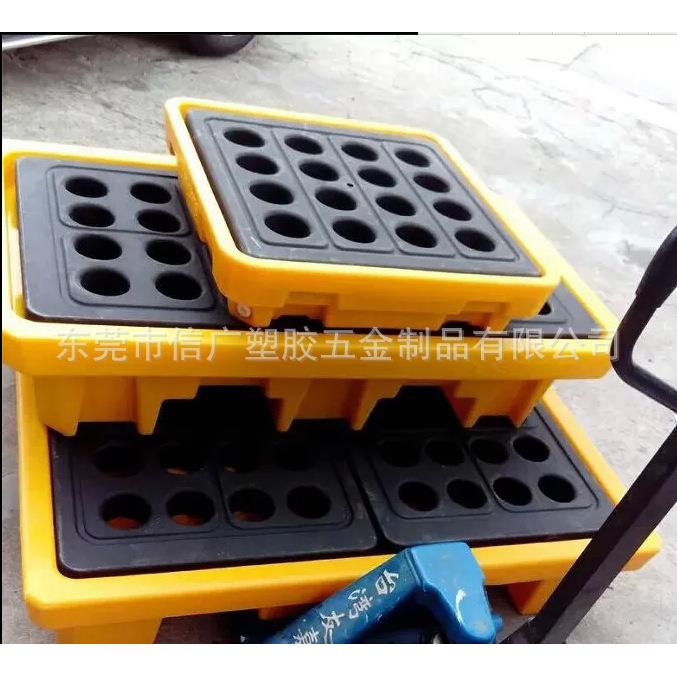 供应深圳龙岗，东莞长安1/2桶防泄塑胶卡板托盘4桶防盛漏塑料地板