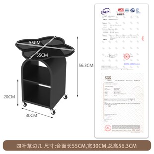 轻奢复古可移动浴缸侧边置物架高级卫生间架子落地小推车收纳架