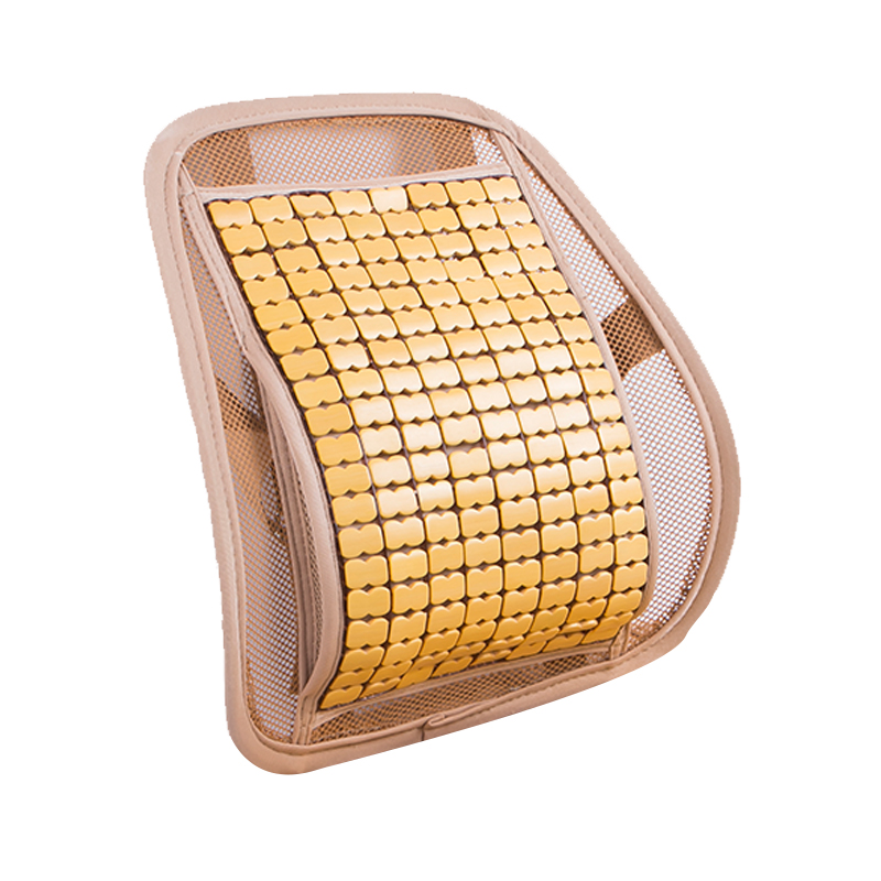 夏季竹席腰靠竹片护腰靠垫办公室透气夏天久M坐木珠靠背垫腰枕车