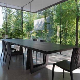 l师oft设计办公桌木大板桌实简YTF复约古会议长桌工作台桌商务洽