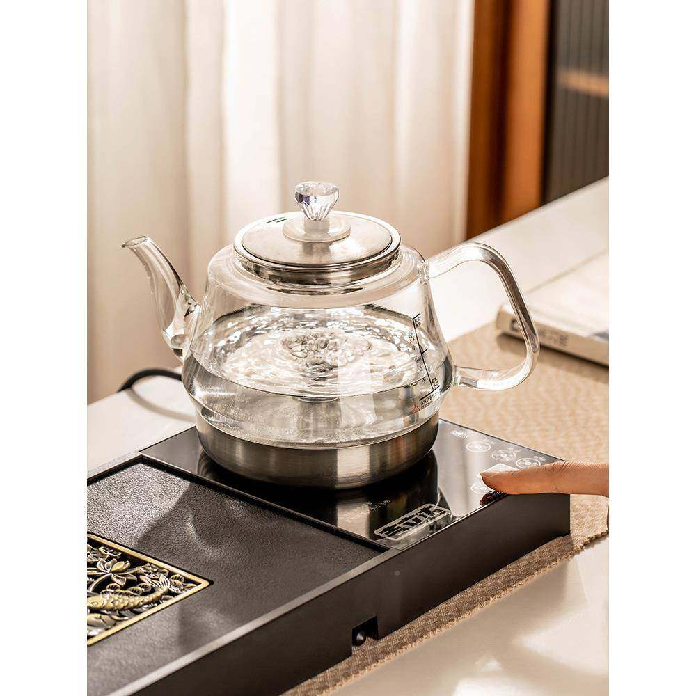 茶QME盘水全自动套装一体小用家电型陶炉煮茶器玻璃茶具抽水茶台