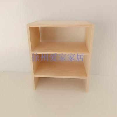 #简易实木桌面收纳架厨房杂物架置物柜多层阳台衣柜隔板桌上整理