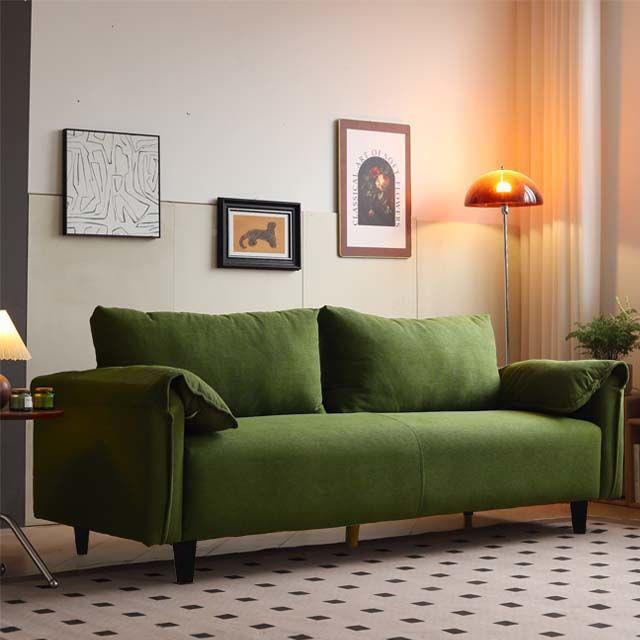 木风日原客式沙发小户型UJV厅复古网红科布灯芯绒技大象耳朵布艺