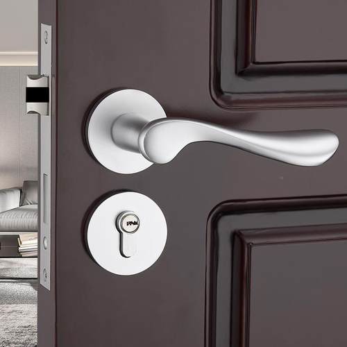 黑色太空KAK铝房门分静音具门锁室内卧室木门机五金锁体锁现械代