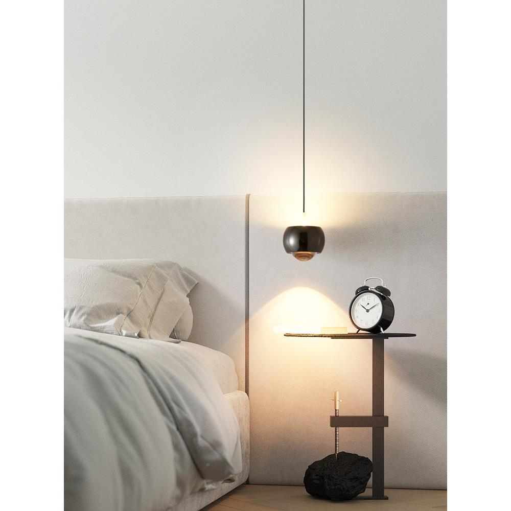 床头吊升降轻奢卧CNK室吊灯现代性简约吧台灯餐厅极简设计小师个