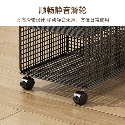 桌下书架置物架落地可移动小推车带轮书本收纳书桌旁学生简易书道