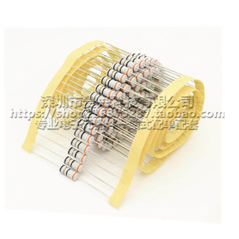 1/2W线保险丝电无品牌/阻器2.R3.3R4.7R51R绕五环色熔断丝精度5%