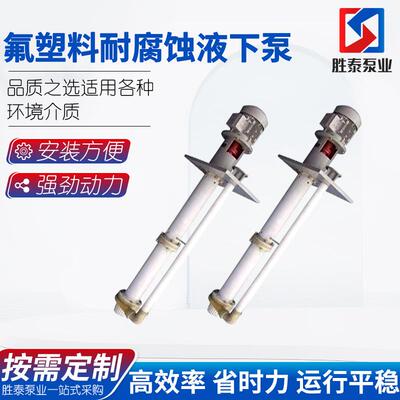 厂家供应FYS氟塑料立式液下泵工程塑料耐酸碱耐腐蚀排污泵