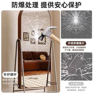 复古试衣镜 客厅架纳杂志全身落地可移收动家用穿衣镜网ZBC红美式