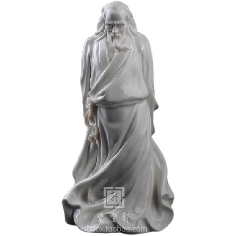 泪罗魂陶瓷德化白瓷屈原苏献忠苏珠庄大师家居客厅办公室装饰摆件