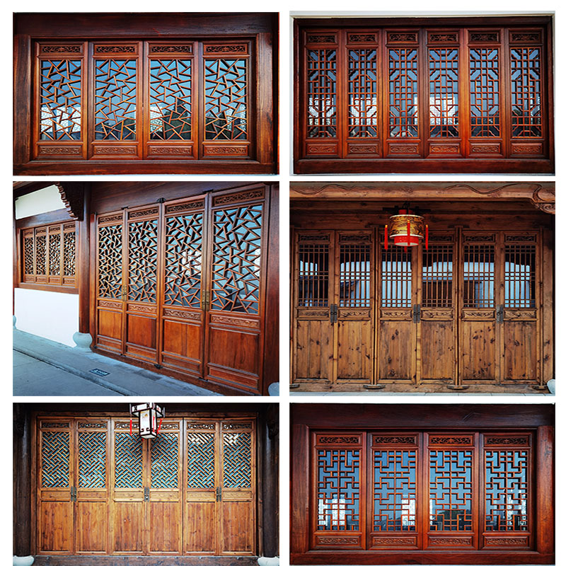 实木花格隔断仿古门窗木格屏风新中式镂空吊顶玄关背景墙东阳木雕