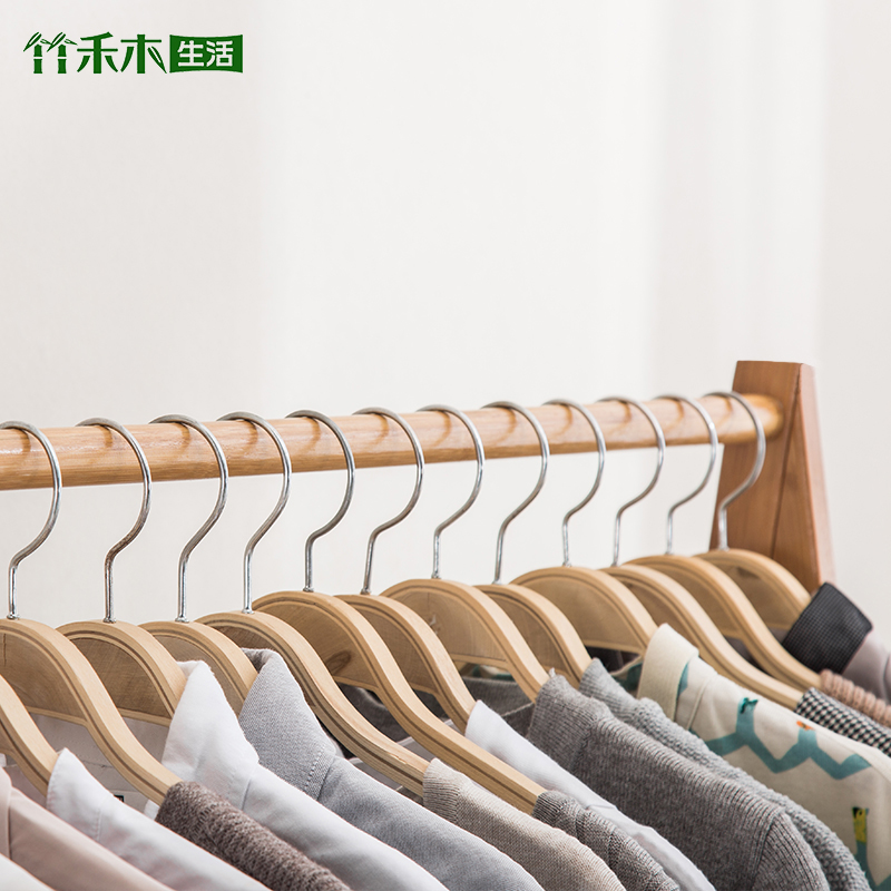 衣帽架衣架落地卧室简易衣架置物架楠竹客厅家用挂衣架落地卧室