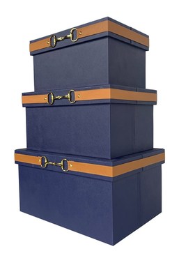 橙色样板房间装饰盒摆件软装收纳箱衣帽间皮质储物盒整理箱展示盒